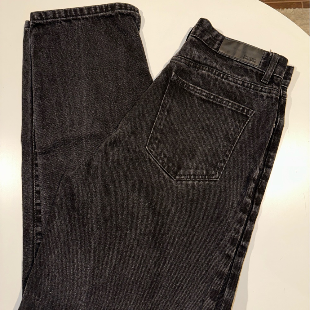 Nasty Gal Black Wide Leg Split Hem Jeans